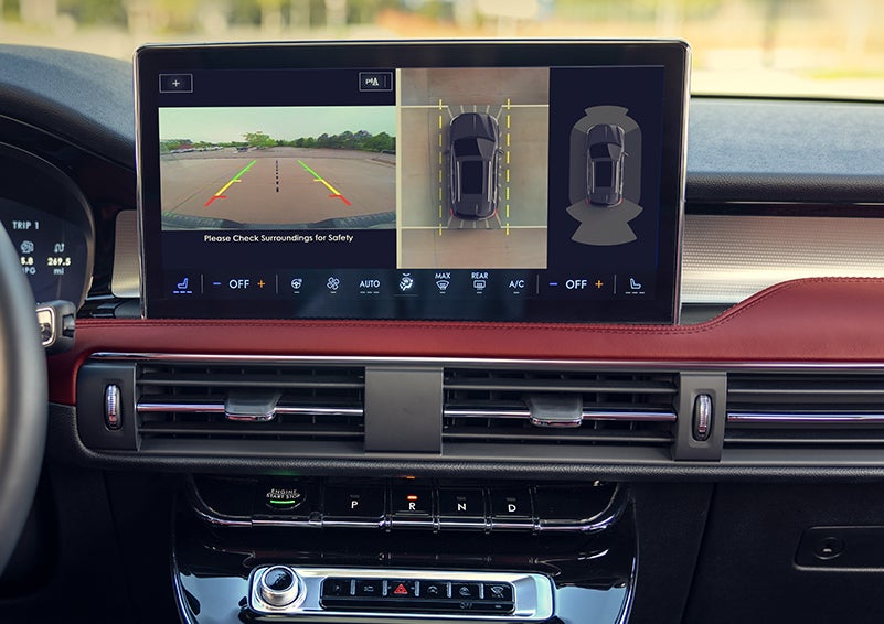 The large center touchscreen of a 2023 Lincoln Corsair® SUV is shown. | Lincoln Cosmos Demo in Derwood MD